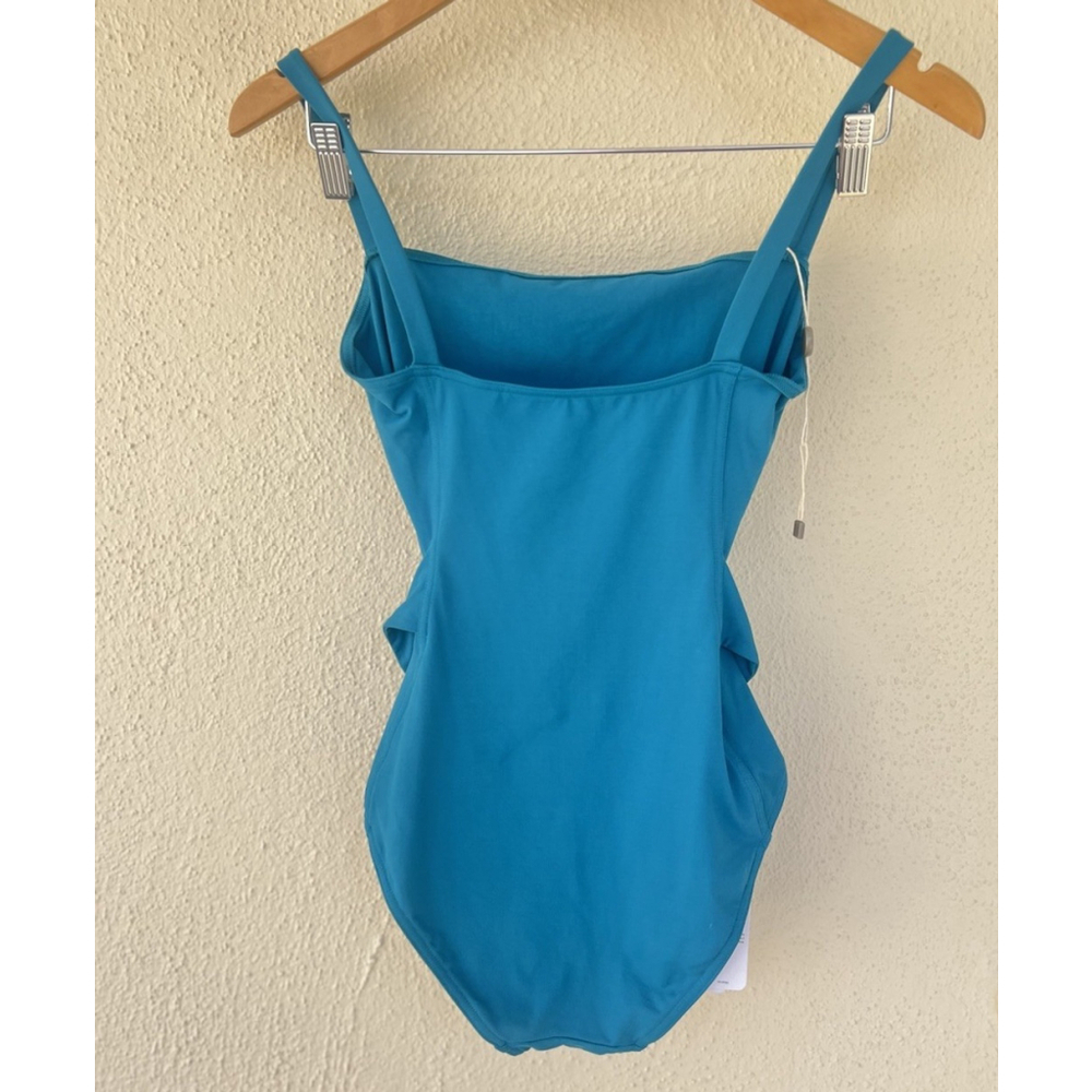 NWT Eres Guilty Belted Swimsuit Turquoise Women’s Size FR 42 US 10 - Picture 4 of 8